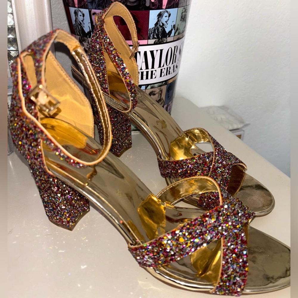 Pink Glitter Heels